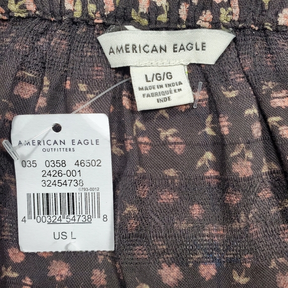 AMERICAN EAGLE NWT Babydoll Floral Ruffle Top sz L - Picture 11 of 14